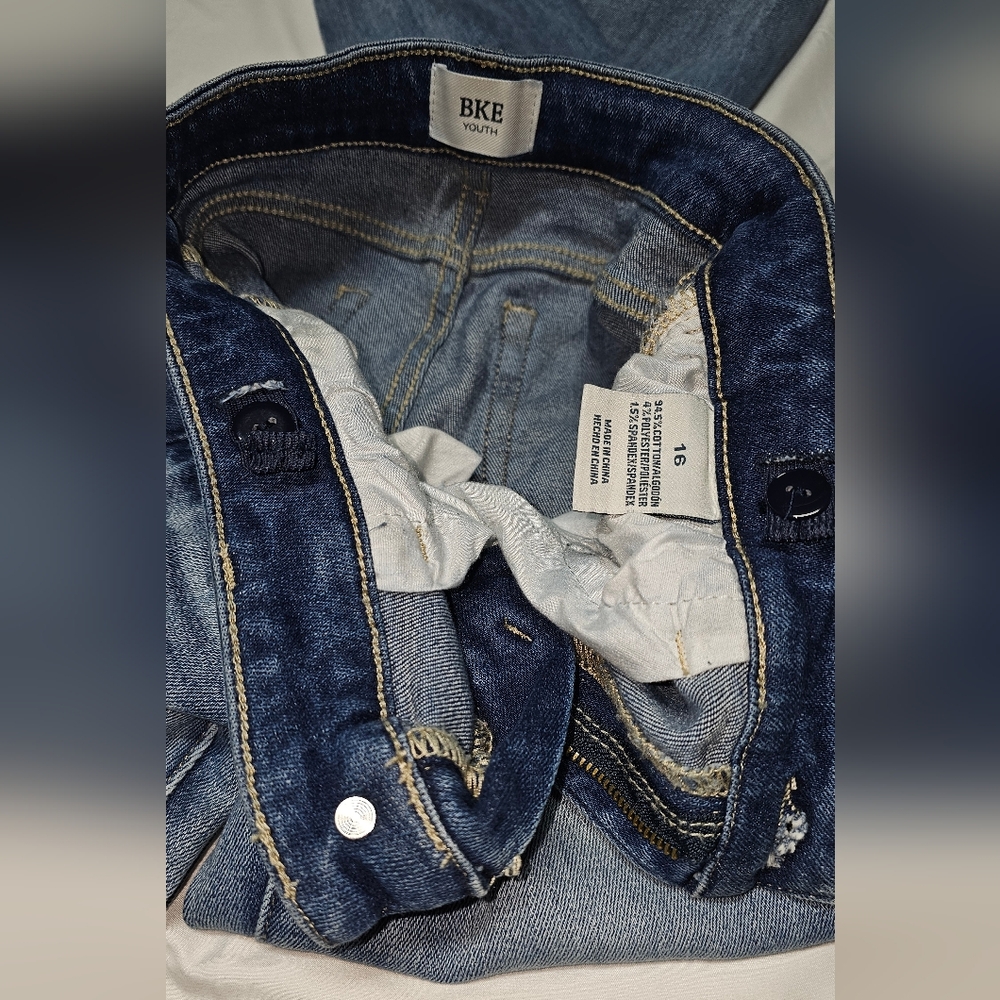 BKE Distressed Blue Skinny Jeans - Picture 3 of 3